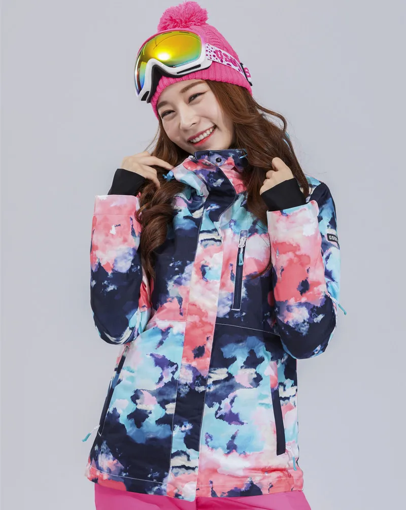 GSOU الثلوج العلامة التجارية النساء سترة تزلج على الجليد سترة يندبروف تنفس مقنعين الملابس في الهواء الطلق الرياضة ارتداء الإناث الحرارية معطف GSOU الثلوج العلامة التجارية النساء سترة تزلج على الجليد سترة يندبروف تنفس مقنعين الملابس في الهواء الطلق الرياضة ارتداء الإناث الحرارية معطف