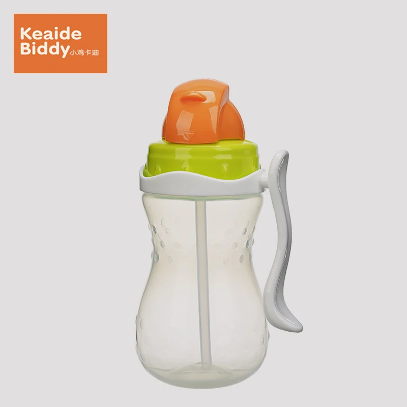 Shatter-proof carton spill-proof heat-resistant straw handle 380ml infant water bottle sippy baby cup on sale KD3311 | Мать и ребенок