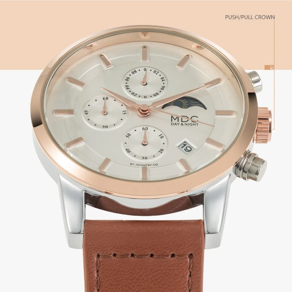 MDC мужские s часы Топ бренд класса люкс Daytona хронограф наручные часы для мужчин День Ночь кожаные часы для мужчин Relogio Masculino