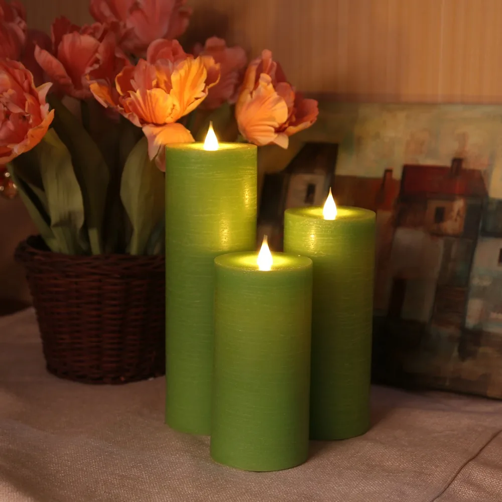 GiveU Led color candles flameless battery opeerated candle with timer