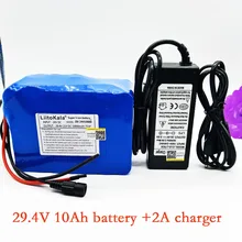 HK liitokala 24 v 10ah 7S5P батарейный блок 15A BMS 250 w 29,4 V 10000 mAh аккумулятор для мотора инвалидной коляски электрическая мощность+ 2A зарядное устройство