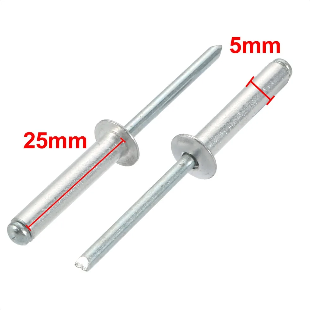 20Pcs 5x25/30/35/40mm Rivets Aluminum Steel Open End Blind Rivet