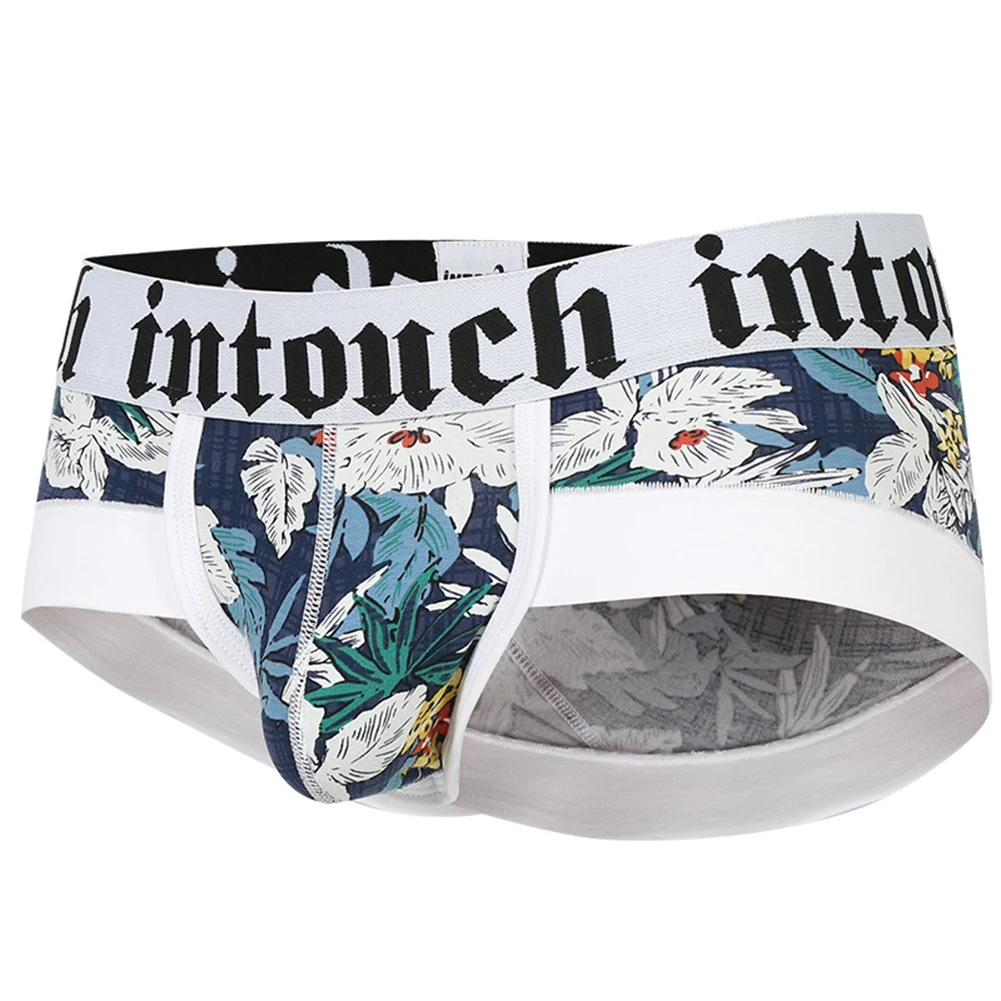 Men's Underwear Soft Cotton Underpants Floral Breathable Summer Fashion