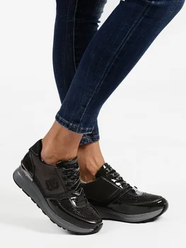 

Wedge sneakers rhinestone-gray