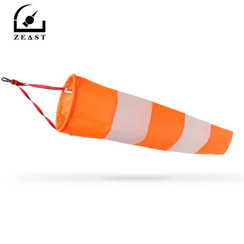 

80cm Windsock Rip-stop Wind Measurement Sock Bag Waterproof Scale Airport Windsocks Winds Vane Orange And White