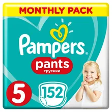 Трусики Pampers Pants 12-17 кг, размер 5, 152 шт