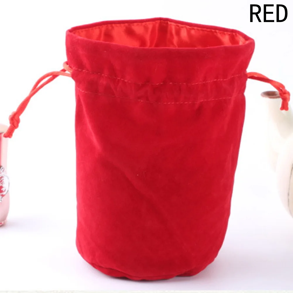 Бархатный Мешок Drawstring сумка черный/красный ювелирные изделия Упаковка Сумки три Цвета Многофункциональный Drawstring Bag 2 размеры - Цвет: RDs
