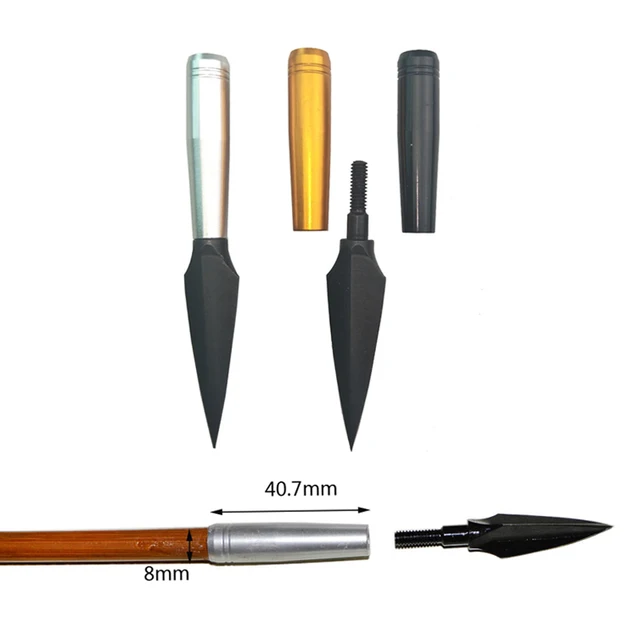 12-Pack Archery Arrow Inserts - Adapters For ID 4.2mm Shafts To Broadhead Points