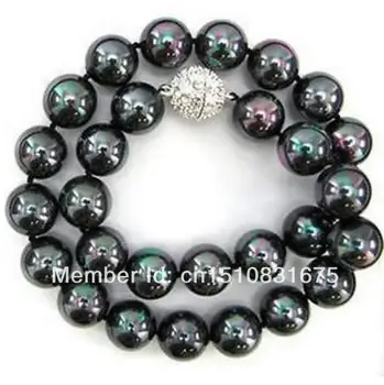 

10 mm Beautiful black South SEA pearl chain and necklace in the form of a shell >> li xue Guang zhoujewelry Store Free shipping