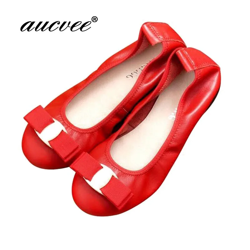 

2019 Women Shoes Woman Flats Genuine Leather Round toe Slip on Loafers Ladies Flat Shoes Skid proof Spring/Autumn Footwear V029