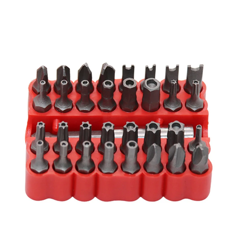 33PCS 6.35mm Electric Screwdriver Accessories Screwdriver Bit Power ...