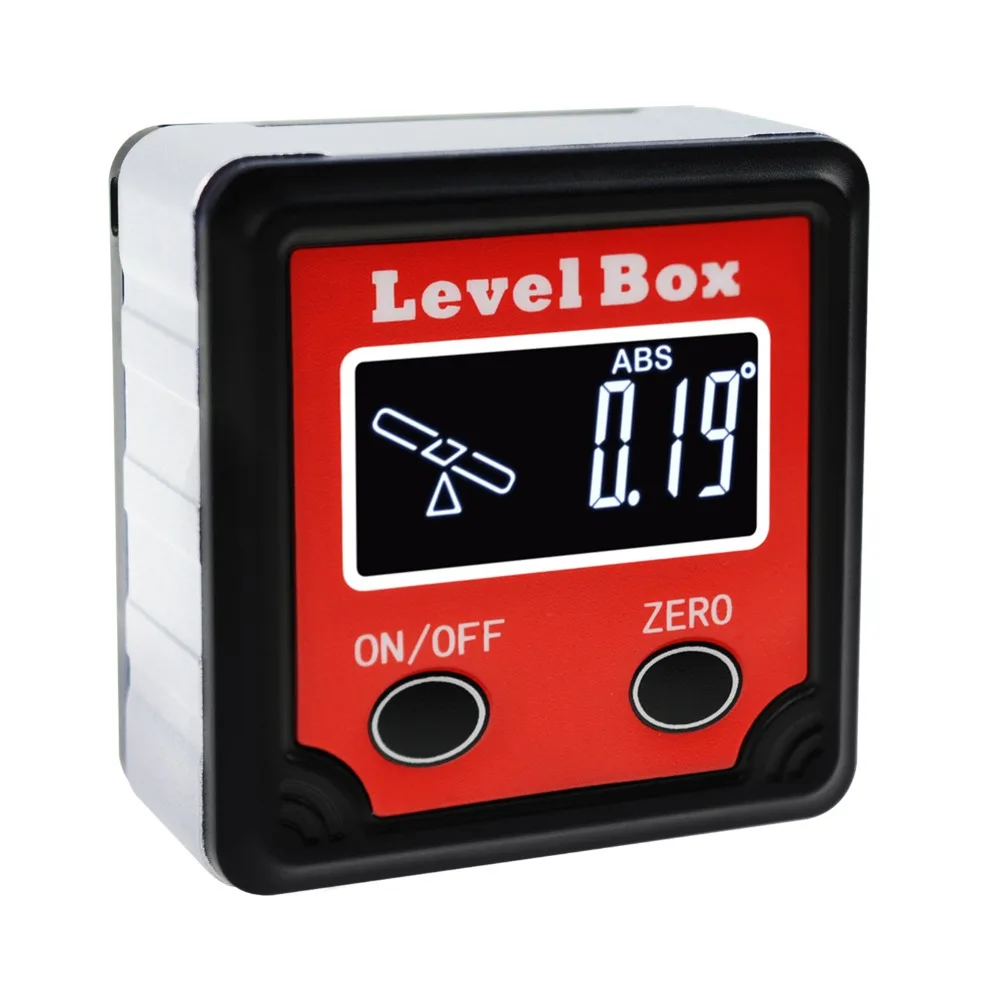  Digital Level Angle Finder Bevel Box Magnetic Base Backlight Tilt Direction Indicator 360deg (4 x 9