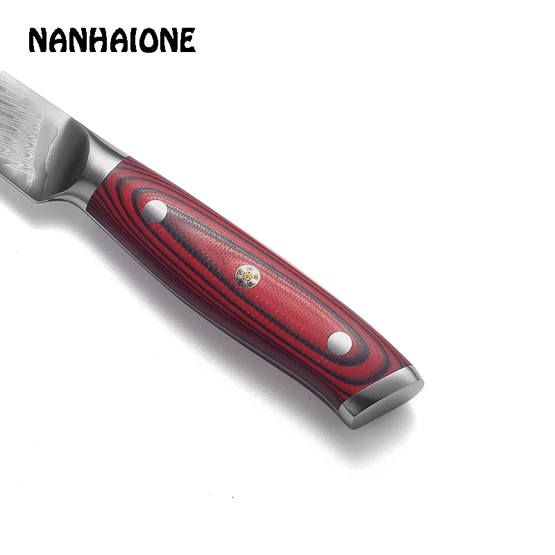NANHAIONE 5 дюймовый Универсальный поварской нож японская Дамасская нержавеющая