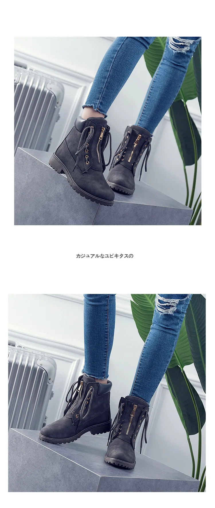Sooneeya/Новые ботильоны со съемной молнией; женские зимние ботинки из флока; женские ботинки на плоской платформе; женская обувь; bota Feminina Botas