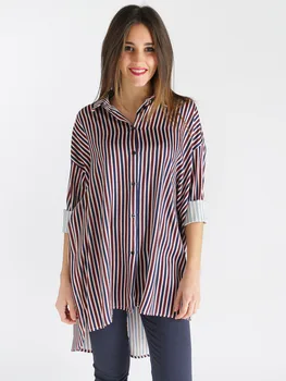 

Maxi striped shirt