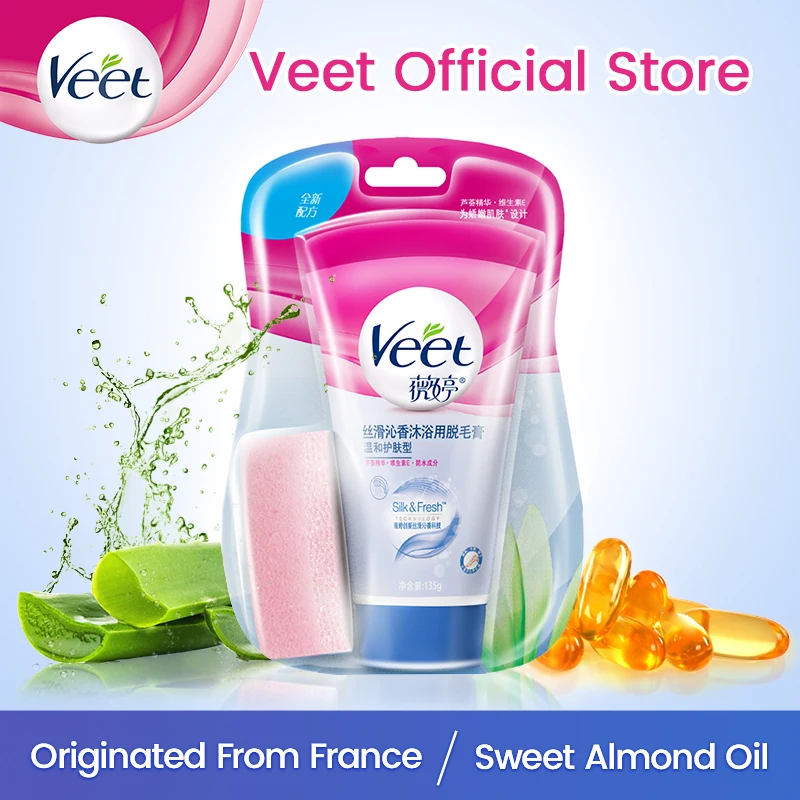 

Veet In-Shower Hair Removal Cream Delicate Skin Designed for Bathing with Aloe Vera & Vitamin E for Arm &Leg & Bikini & Underarm