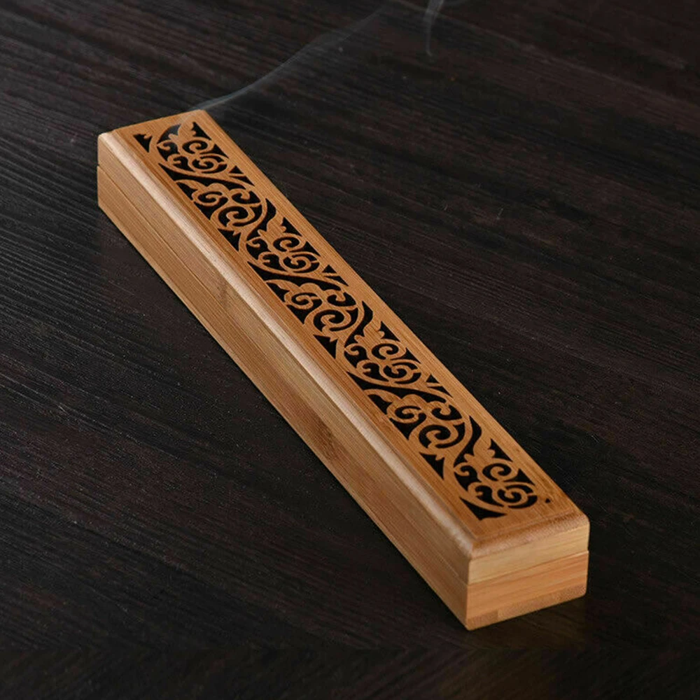 2 формы бамбуковая деревянная подставка для ароматических палочек сжигание Joss Insence Box горелка золоуловитель