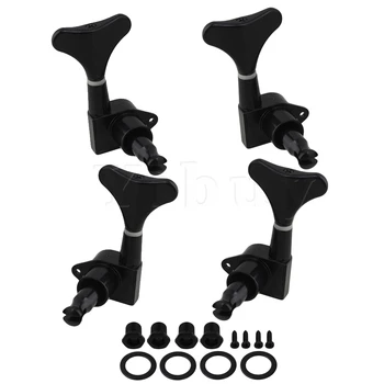 

Yibuy Black Electric Bass Guitar Machine Heads Tuning Keys 2R2L