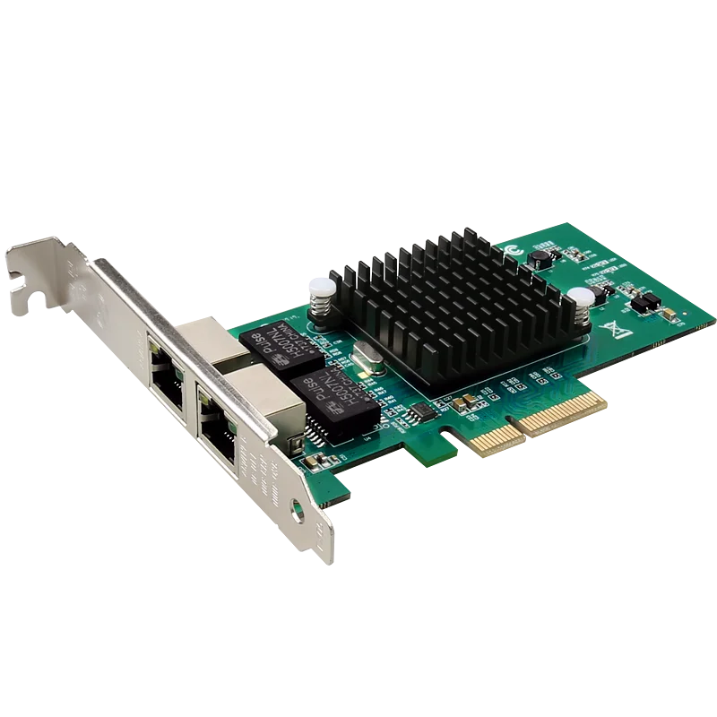 

Intel82576 Server Desktop Chipset Gigabit PCI-E X4 Network Card 1000Mbps Double RJ45 Port NIC Adapter ROS Convergence