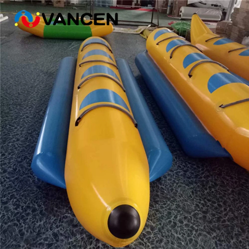 Бесплатный воздушный насос 5 мест 0,9 мм ПВХ надувная летучая рыба лодка воды игрушки Прямая продажа с фабрики надувная лодка банан для моря