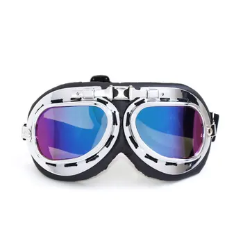 

New Arrival Vintage Anti-UV motorcycle bike Scooter Pilot Goggles Helmet glasses Motocross Steampunk Cruiser Helmet Eyewear