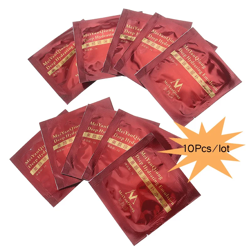 

10pcs MeiYanQiong Deep Hydrating Emulsion Hyaluronic Acid Moisturizing Face Cream Skin Care Whitening Cream Anti Wrinkles