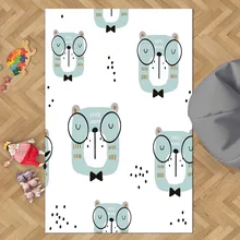 Else Синий Smart Cat с очки 3d принт нескользящей микрофибры Дети украшения для детской комнаты области ковры детский коврик