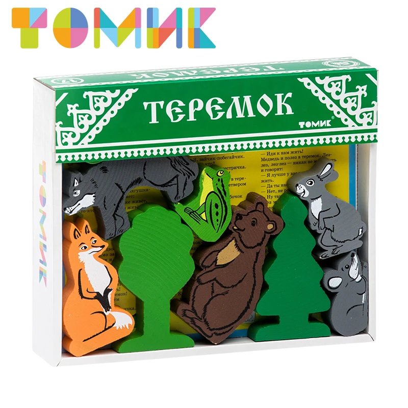 Деревянный Конструктор &quotТеремок&quot (17 деталей) TOMIK|baby toys|baby toys educationalbaby educational |