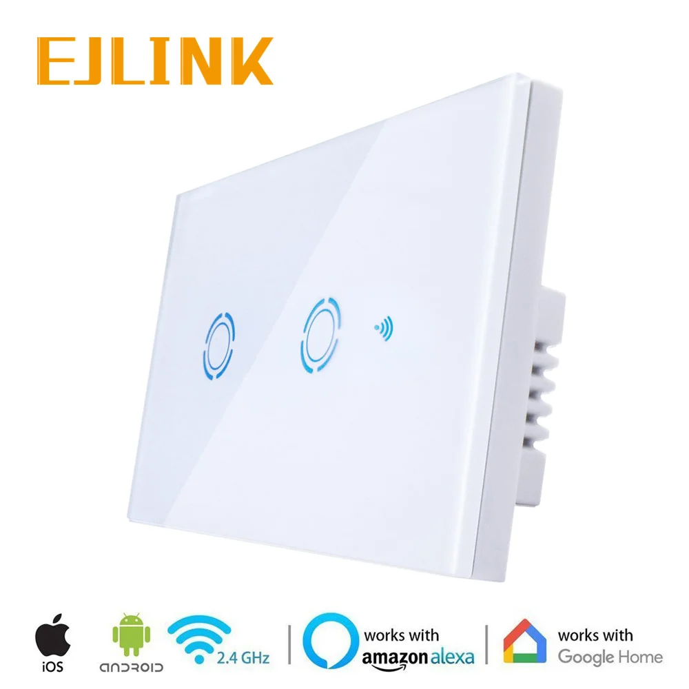 EJLink Беспроводной переключатель Wi-Fi для умного дома автоматизации нам Стандартный 10A Wi-Fi выключатель света 90-250 В/220 В через IOS приложение для