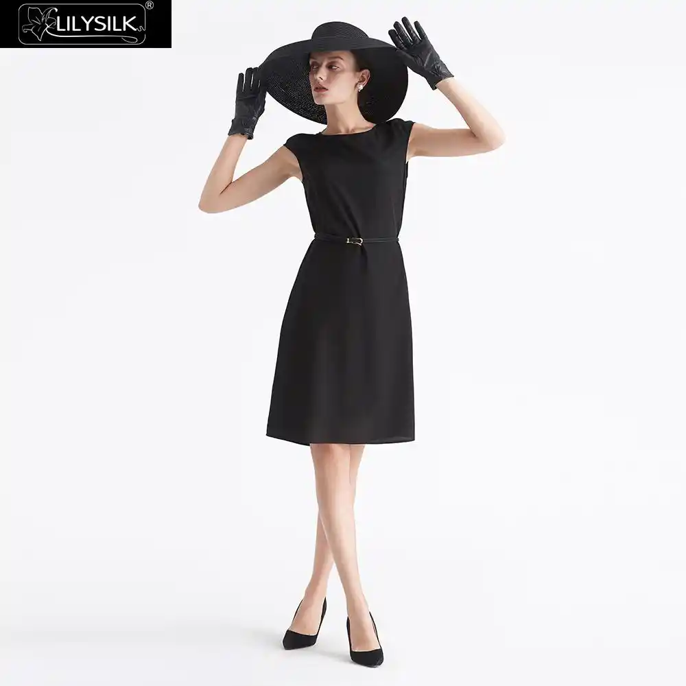 silk little black dress