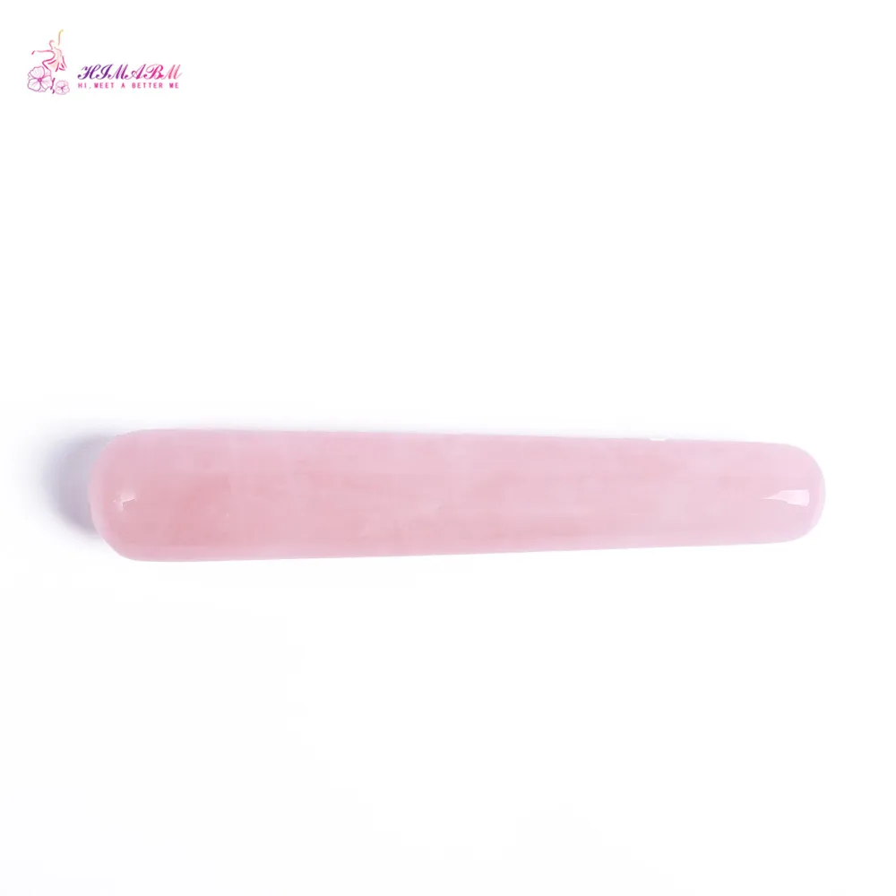 HIMABM Rose Quartz Wand Reflexology Massage Crystal Energy Healing HIMABM Rose Quartz Wand Reflexology Massage Crystal Energy Healing