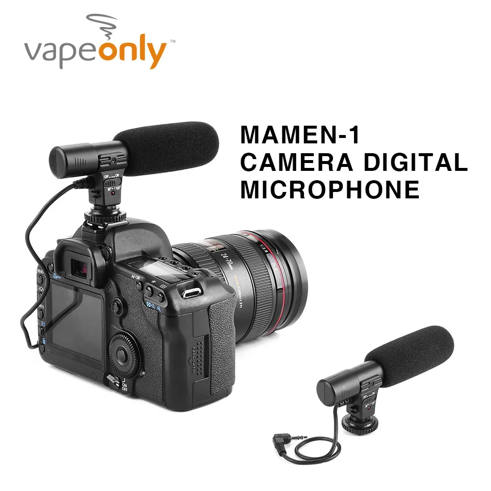 

Vapeonly Mini Mic Digital Stereo Microphone for Canon Nikon DSLR Camera DV Camcorder Portable 3.5mm Mic01 Recording Microphone