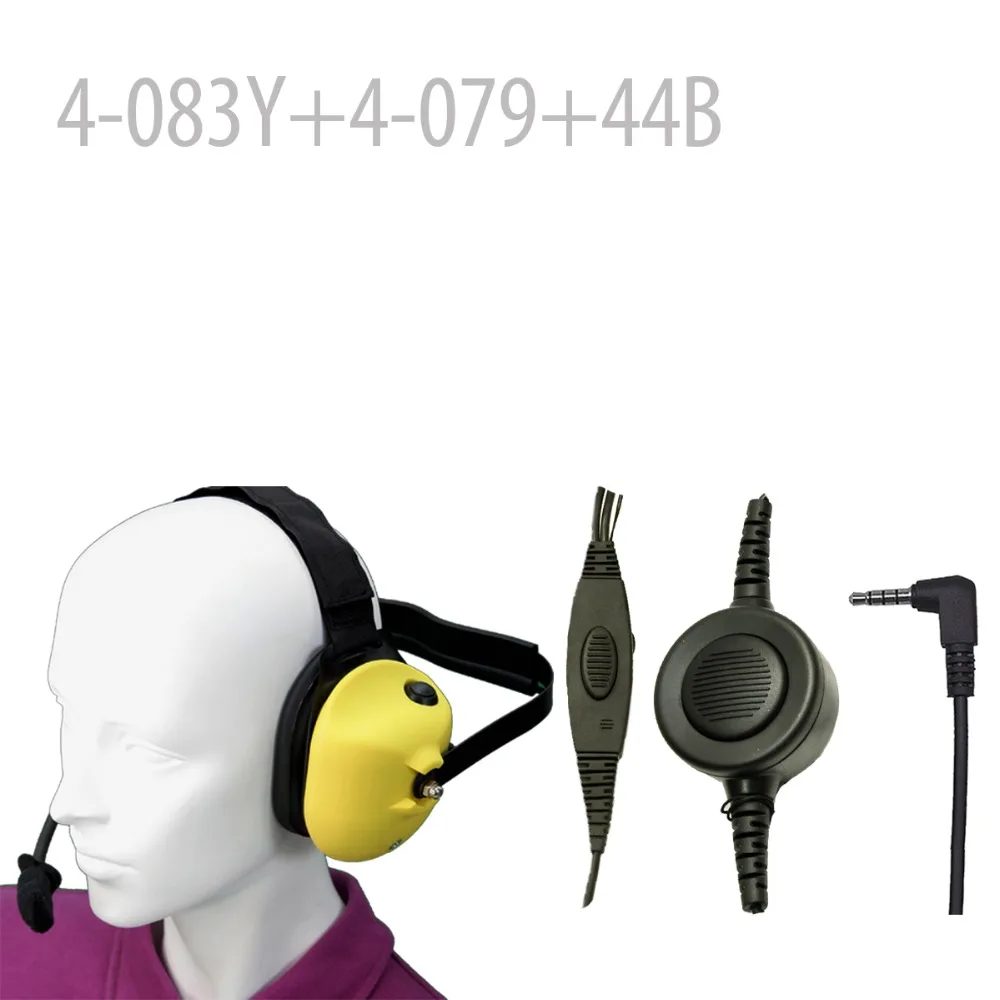 

Heavy duty Noise reduction Headset-Y+Mini Din Plug 44-B for UV-3R Mark II UV-100 UV-100 Mark II UV-200 UV-200 Mark II BF-U3
