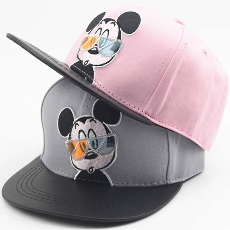 Детская шапка с принтом с героями мультфильмов, милая бейсбольная кепка с мышкой для мальчиков и девочек, красивая Кепка в стиле хип-хоп, удобные кепки