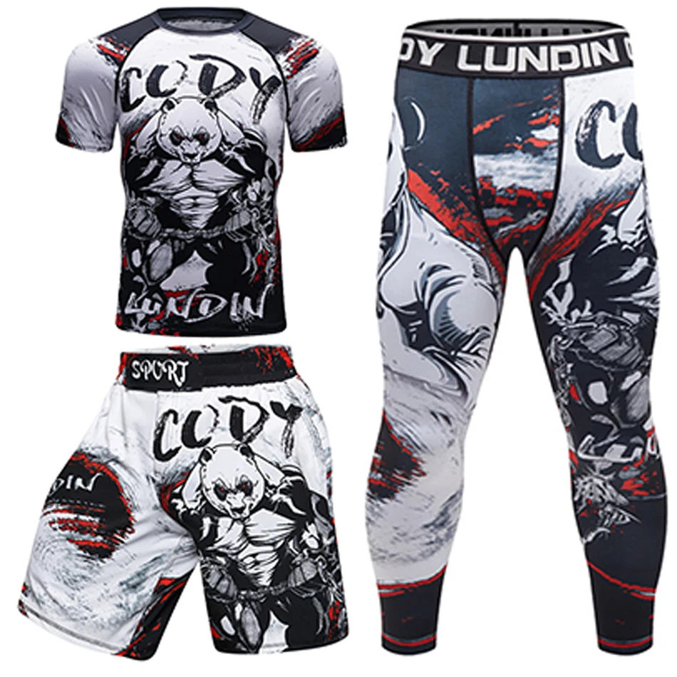 Jiu Jitsu (джиу джицу) Майки + Штаны ММА Мужские боксерские майки Муай Тай шорты для
