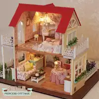 Eva2king Hot Diy Dollhouses Miniature Casinha de boneca Poppenhuis Accessories Oyuncak ev Dolls houses Toys for children Gift
