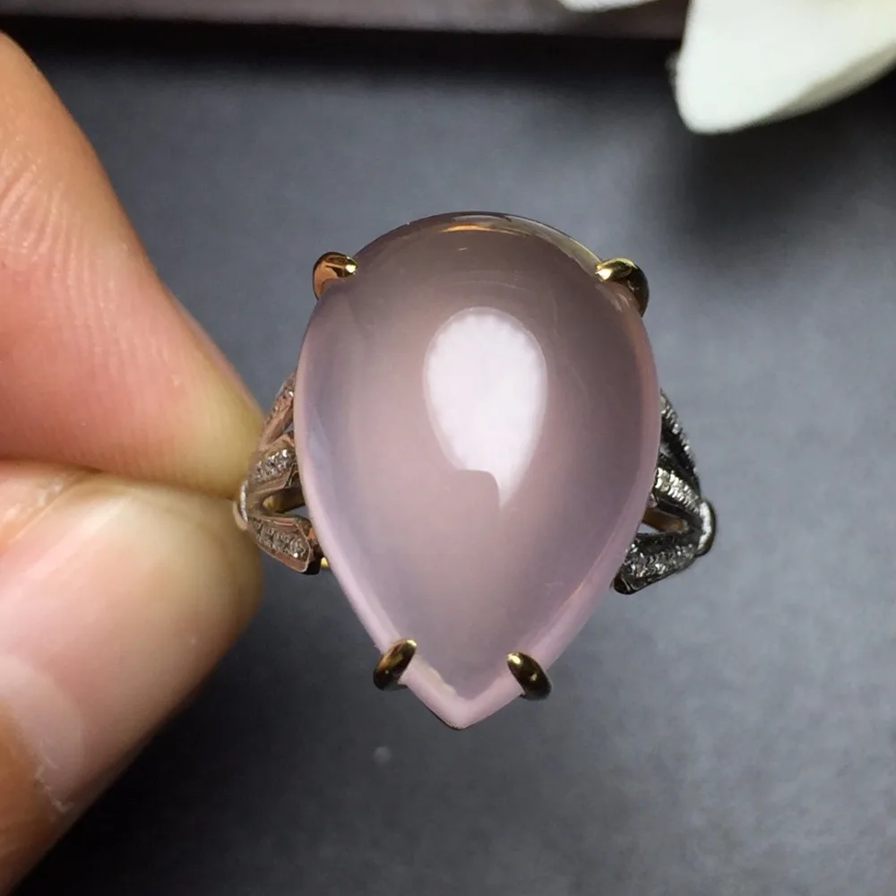 Fine Jewelry Customized Collection Real 18K Rose Gold 100 Natural Rose