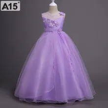 Летняя детская Платье в цветочек для девочек-подростков для девочек свадебная церемония, Вечеринка платье для выпускного вечера для девочек, одежда для девочек от 5 на возраст 6, 8, 10, 12 лет до 14 лет