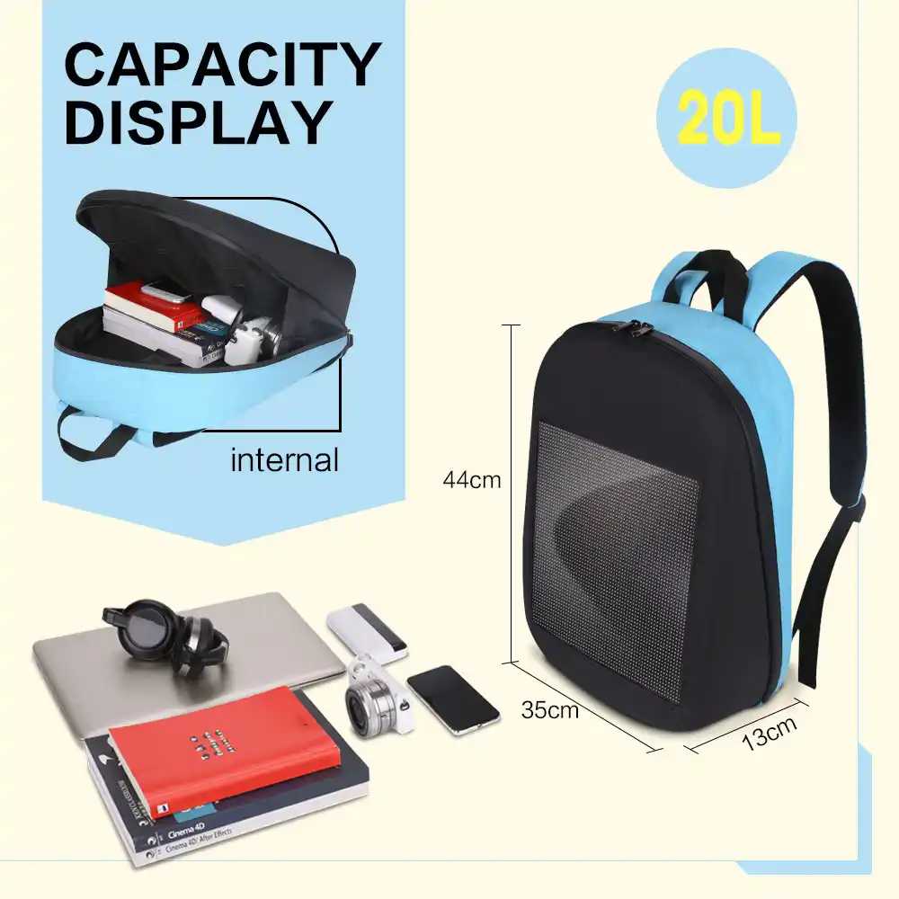 fashion wifi version smart led dynamic backpack