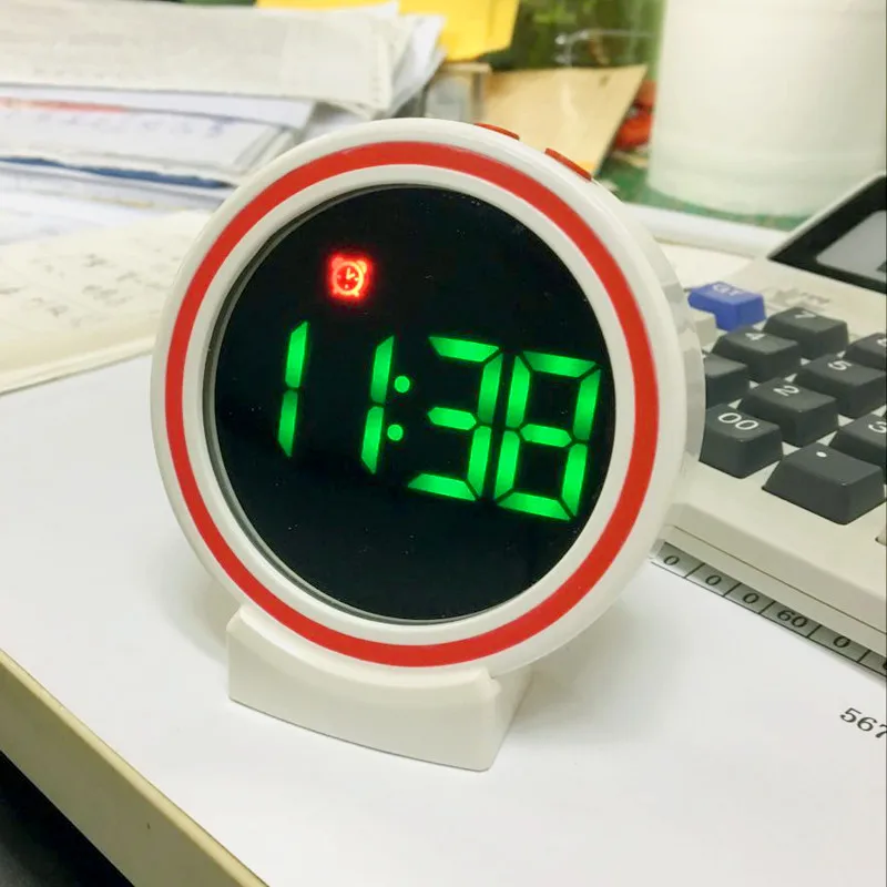 

2019 Holiday Gift Bluetooth Portable Family Party Wireless Speaker Make up Mirror LED Alarm Clock for Friend