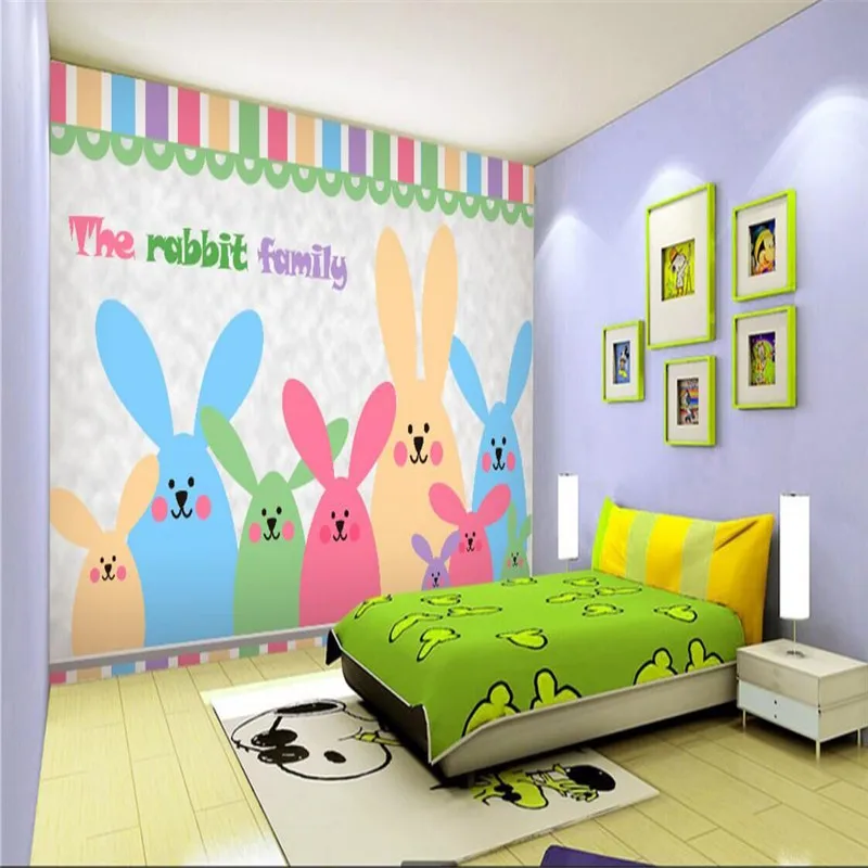 Фон для детской комнаты Happy Rabbit family настенный стикер настенная живопись