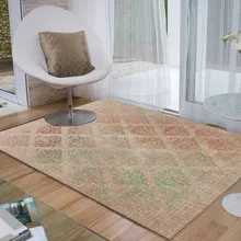 Еще коричневый зеленый красный этнический Ретро Цветочный 3d принт Нескользящая микрофибра для гостиной декоративный современный моющийся коврик