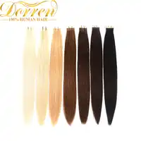 Doreen Tape In Machine Made Remy Human Hair Extensions 16 to 22inch 20pcs 50g/pack Silky Straight Tape PU Seamless Skin Weft