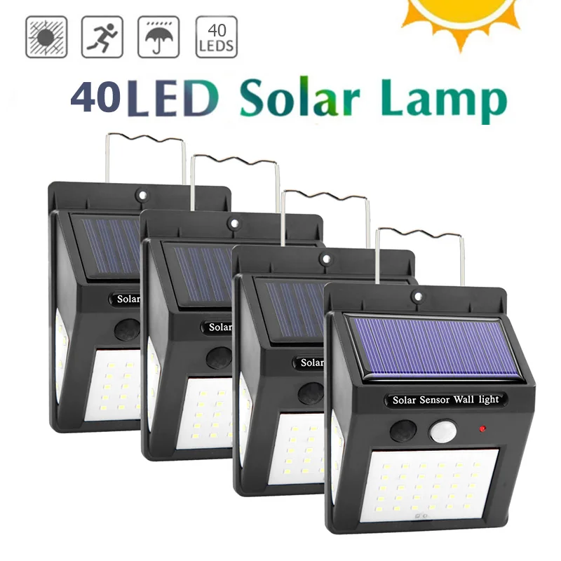 

40LED COB Solar Power Motion Induction Mode Standing Bracket With Back Strap Sensor Light Outdoor Waterproof Garden Wall Lamp