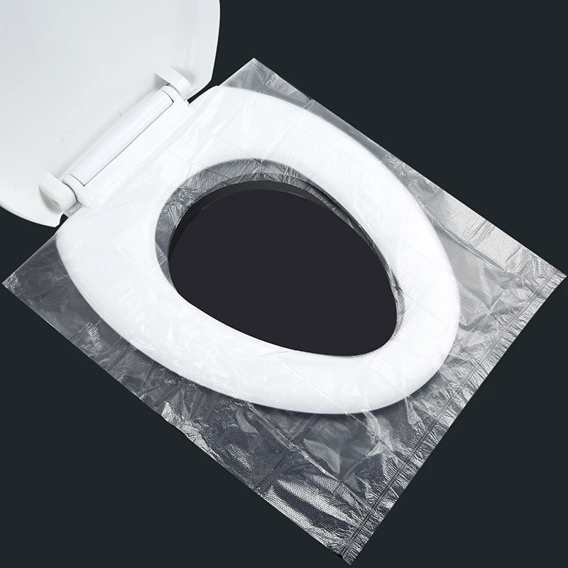 

2456 100% Waterproof travel disposable toilet seat cover mat single piece of toilet paper germproof bathroom accessories set