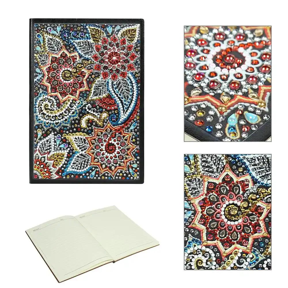 Diy Mandala Special Shaped Diamond Painting 60 Pages A5 Notebook