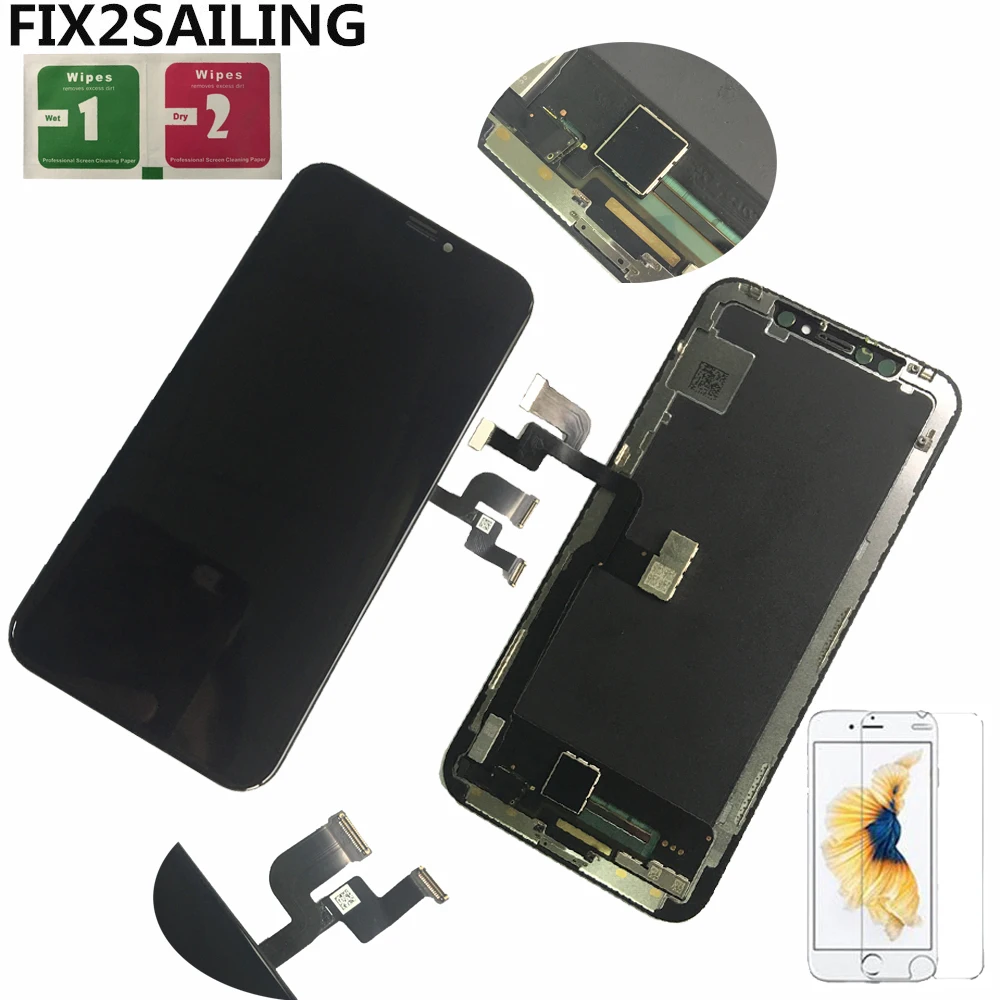 

For iPhone X NEW 1:1 Perfectly Super AMOLED LCD Display Touch Screen Digitizer Assembly Replacement 5.8 inch