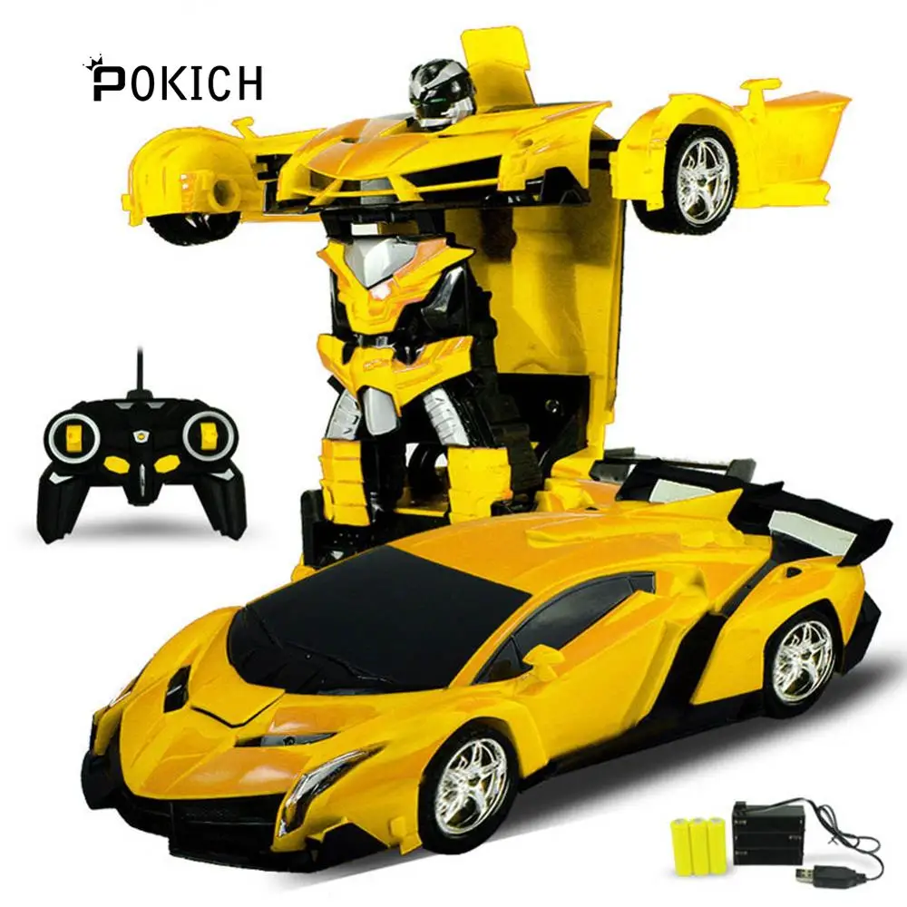 Pokich RC автомобиль роботы-трансформеры спортивный автомобиль модель игрушечные роботы крутая деформация автомобиль дети игрушки подарки для мальчиков