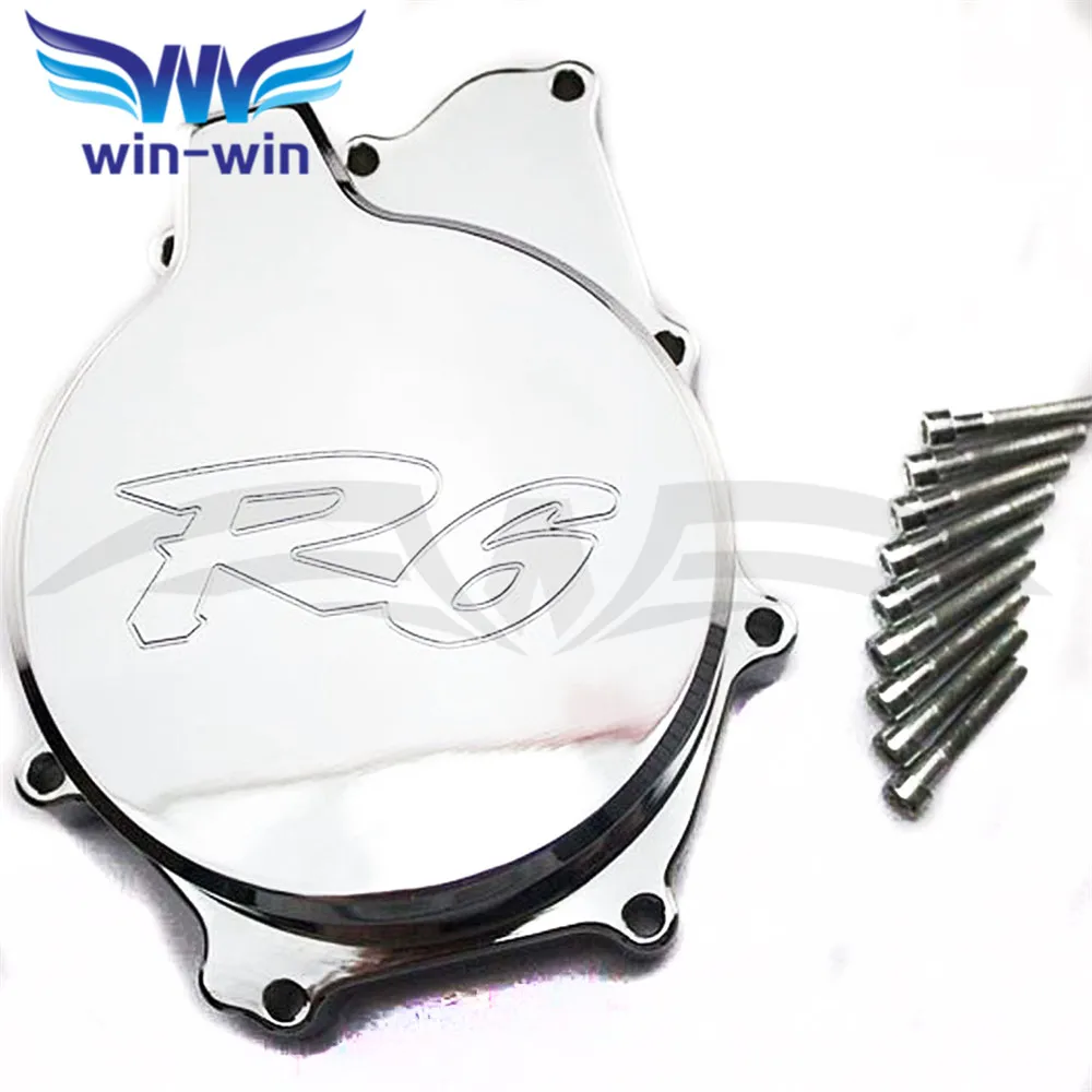 

Chrome Stator Engine Cover motorcycle crank case cover For YAMAHA YZF600 R6 2003 2004 2005