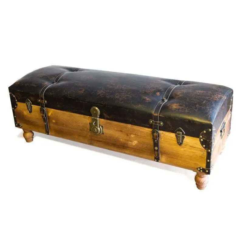 

Pouffe Escalera Plegable Vintage Sofa Bancos De Madeira Krukje Ladder Pu Leather Taburete Kids Furniture Poef Storage Chair